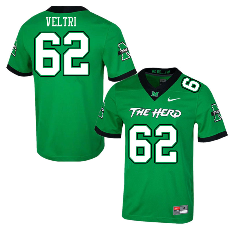 Men #62 Charlie Veltri Marshall Thundering Herd College Football Jerseys Stitched-Green - Click Image to Close